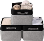 DECOMOMO Storage Bins, Large Fabric Storage Baskets by DECOMOMO