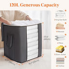 Lifewit 4 Pack 120L Extra Large Clothes Storage, Blanket Storage Bags - Image 2