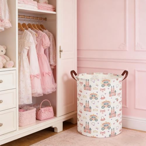 Princess hamper, Girl Laundry Basket, Baby Nursery Hamper, Waterproof foldable - Image 5