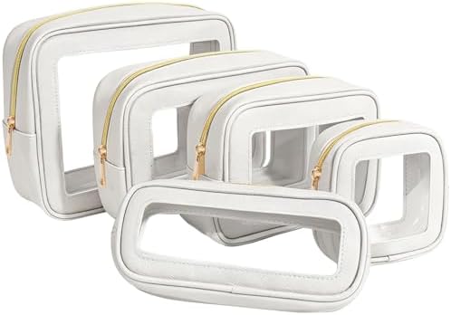 5Pcs Diaper Bag Organizer Pouch Set, Waterproof Travel Clear Makeup Bag Set by FFpaw