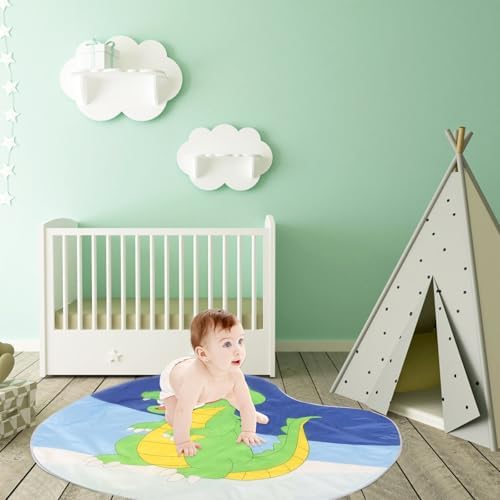 Non-Slip Play Mat for High Chair Floor Protection Splash-Resistant Rug - Image 6