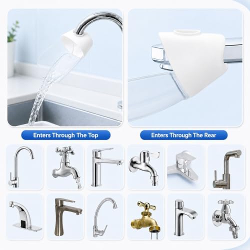 Gjinxi 2PCS Bathtub Extender Silicone Faucet Extender - Image 3