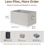 StorageWorks Closet Storage Bins, Light Gray - Image 3