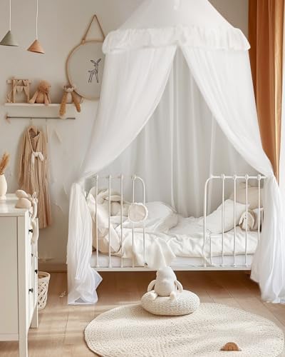 Large Bed Canopy with Star Lights, Double Layer Canopy by LittleDove