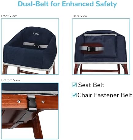 Dual-Belt Baby High Chair Cover, Upgrade Version, - Image 2