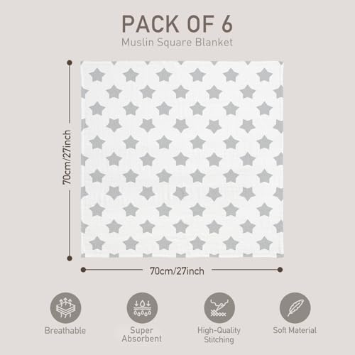 GLLQUEN BABY Receiving Blankets Muslin Swaddle Blanket - Image 5