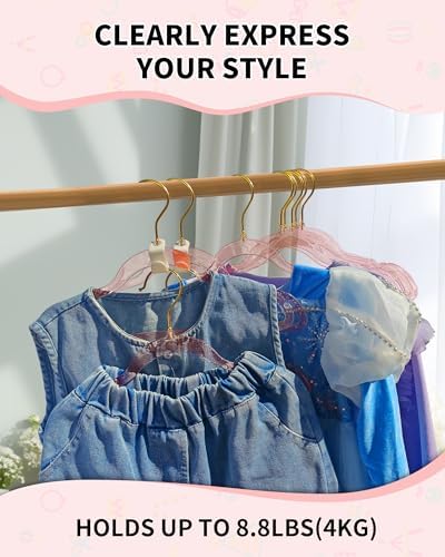 50pcs Slim Clear Toddler Hangers - Image 3