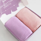 Bassinet Sheets for Baby Girl, 100% Cotton Sheets, 2 Pack by Bilobanbabybedding