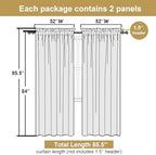 Lecloud Leia Blush Pink Sheer Curtains 84 Inches Long 2 Panels, Airy Leaf - Image 2