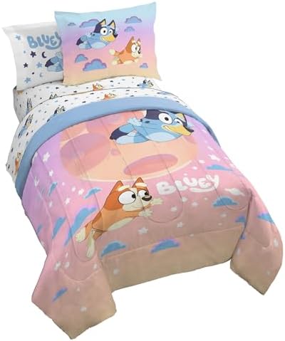 Bluey Bingo Full Comforter Set 7 Piece Kids Bedding by JayFranco