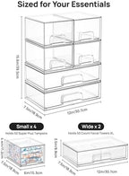 Vtopmart Stackable Storage Drawers Set of 6, Laundry Room Organization - Image 2