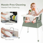4 in 1 Portable Baby Highchair Convertible High Chair - Image 4