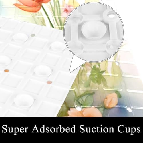 Shower Mat Non Slip 26.8 x 15.1 Inches, Fox Flower Bathtub Mat Shower Stall Mats - Image 3