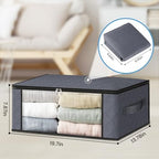 HomeHacks 10-Pack Clothes Organizer Storage Bags, 35L Storage Bins - Image 2