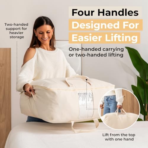 Soft Canvas Storage Bags with Zipper. Thick Breathable - Image 4