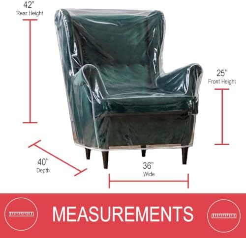 LAMINET Heavy Duty Clear Plastic Chair Covers Protectors - Image 5