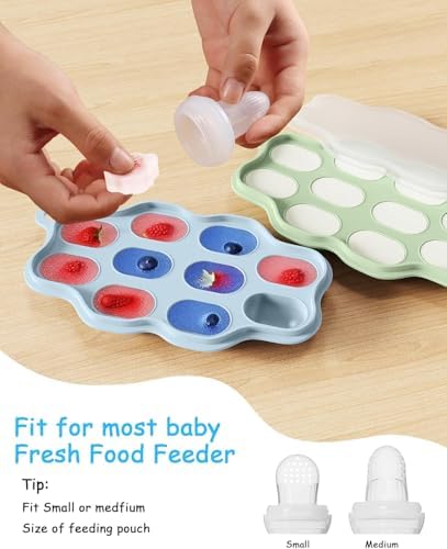 Baby Food Freezer Tray with Lids 2 Pack, Silicone Baby Food Storage Containers - Image 4