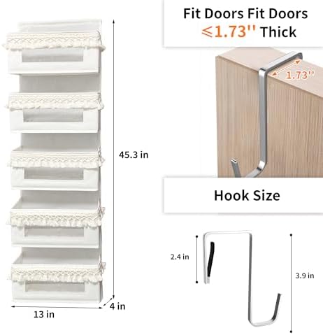 Aokeyee 5 Tier Over Door Organizer Nursery - Image 5