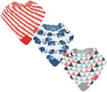 Nuby Reversible 100% Natural Cotton Muslin 3 Piece Teething Bib, Arrows/Red by NubyUSA