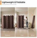 JOSTYLE Outdoor Privacy Screen 6-Panel Folding Room Divider Space Partition - Image 4