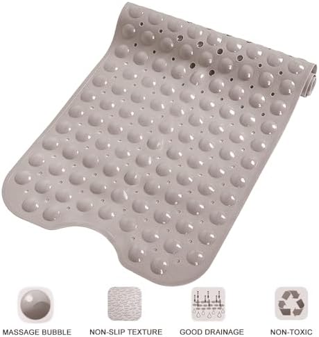 Bathtub and Shower Mats, Extra Long Non-Slip Bath Tub Mat 39 x 16 Inch - Image 5