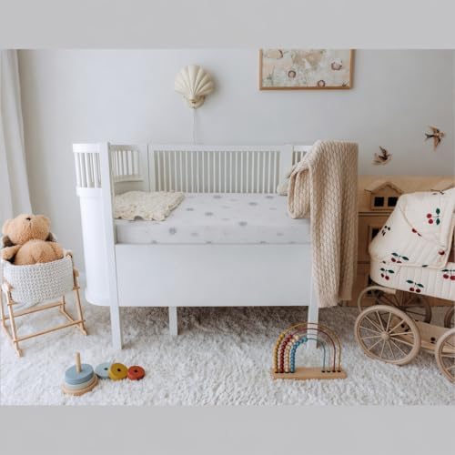 Dreamology Mini Crib Sheets Fitted, 100% Cotton Jersey Crib Sheets - Image 2