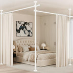 Room Divider No Drilling Curtain Rod Wall Divider by Unknown