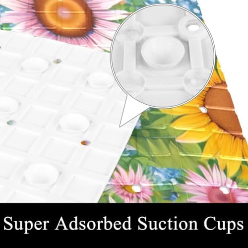 Shower Mat Bathtub Mat, 26.8x15.1 inch, Non-Slip Bath Mat - Image 3