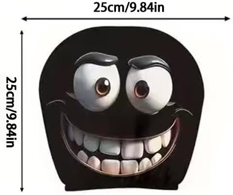 Funny Cartoon car headrest Cover, 2 Pieces Set of Cute Funny Eyes, Suitable - Image 4
