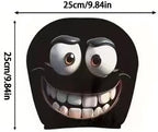 Funny Cartoon car headrest Cover, 2 Pieces Set of Cute Funny Eyes, Suitable - Image 4