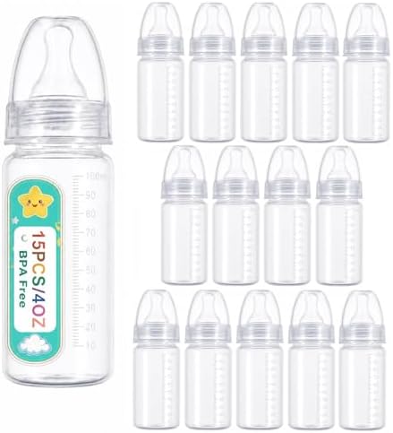 DOITOOL 15 Pcs Disposable Baby Bottles 100ml Plastic Newborn Milk Bottles by DOITOOL