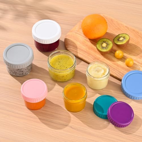Dehov 6-Set 4&8 OZ Glass Baby Food Storage Containers, Baby Food Jars - Image 7