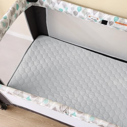 david's kids 2 Pack 38''x25'' Waterproof Mini Crib Mattress Protector, Fitted - Image 3