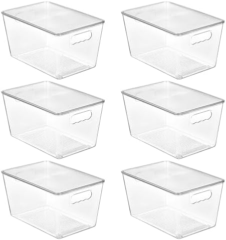 Vtopmart 6 Pack Clear Stackable Storage Bins by Vtopmart
