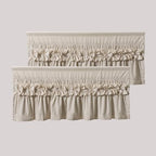 HIG 2 Pack Camel Ruffle Handcrafted Window Valances by HIG