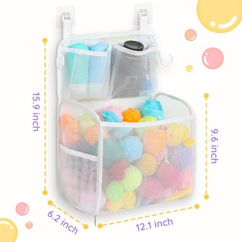 Goowin Bath Toy Storage Holder, Large Openings Bath Toy Organizer, Large - Image 3