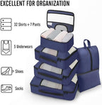 Veken 8 Set Packing Cubes for Travel Essentials, Anti-Wrinkle Buckled Suitcase - Image 6