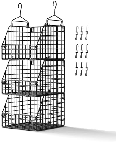 PUPPYCUTE Larger & Deeper Hanging Storage Basket, Closet Organizers and Storage by PUPPYCUTE