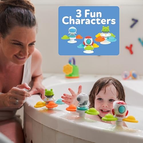 Nuby Suction Spinner Toys with Spinning Poppers – 3 Pack Baby Fidget Toys - Image 6