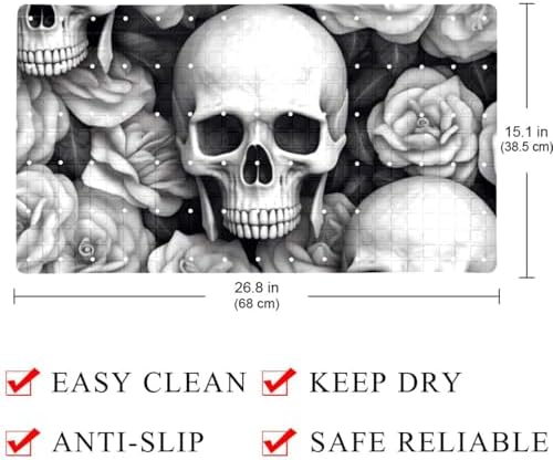 Bathtub Mat Non Slip 26.8x15.1In, Bathroom Decor PVC Shower Mats - Image 4