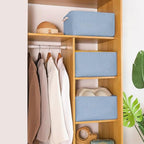 Storage Bins with Sturdy Cotton Handles, Fabric Storage Baskets - Image 2