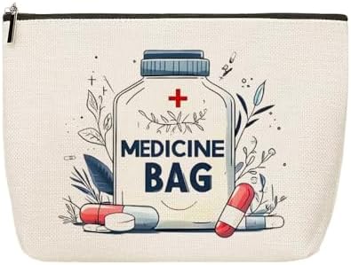 Medicine Pill Organizer Bag for Nurse Multifunctional Med Makeup Storage Bags by Sudaporn
