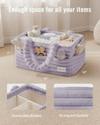 Blissful Diary Flannel Diaper Caddy Organizer & Gift Packaging, Light Purple - Image 3
