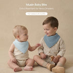 8 Pack Muslin Baby Bandana Bibs - Image 3