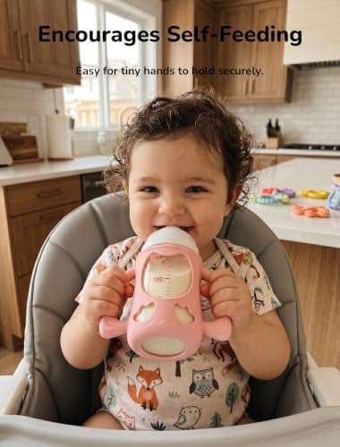 2-Pack Silicone Sleeves for Pigeon Glass Nursing Bottle 5.4 oz - Image 4