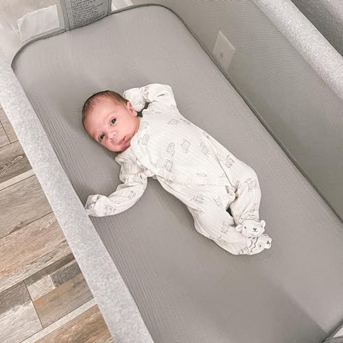 Newton Baby Bassinet Fitted Sheet 2-Pack, Breathable Muslin - Image 6