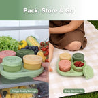 Haakaa Silicone Baby Food Containers, 4oz/120ml Baby Food Jars - Image 3