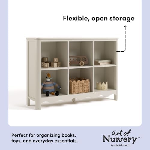 Storkcraft Casablanca 6 Cube Organizer Bookcase, Frosted Oat - Image 5