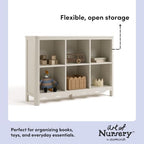Storkcraft Casablanca 6 Cube Organizer Bookcase, Frosted Oat - Image 5