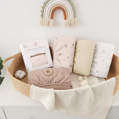 Bearmoss Muslin Crib Sheets - Image 5